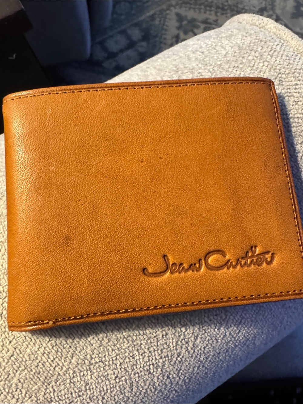 Cartier Men's Leather Bifold Wallet in Cognac Brown